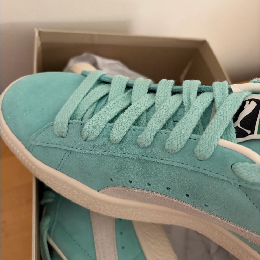 Puma Hommes Suede VTG Sneakers Mint - Picture 6 of 8